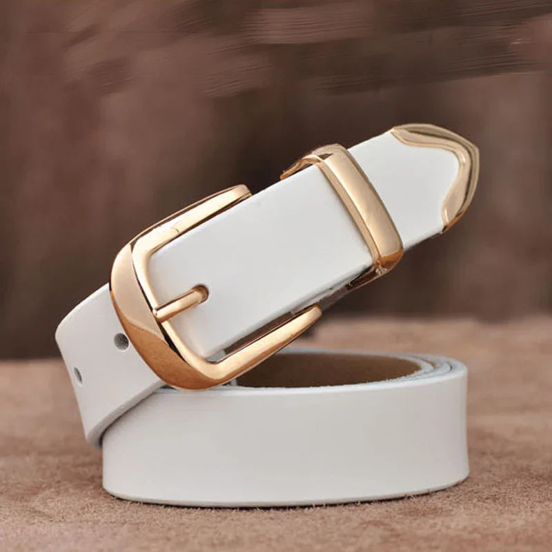 Women's Strap Casual All Match Women Brief Genuine Leather Belt Women Strap Pure Color Belts Top Quality Jeans Belt L27