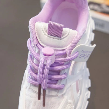 Girls Sports Shoes 2026 Spring and Summer New Children's Casual Mesh Breathable Thick-soled Designer Tennis Sports Shoes