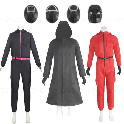 Anime and game jumpsuit red pink black role-playing party sports suit prop role-playing classic costume new