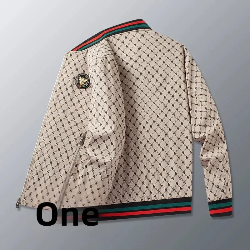 Casual European Style Men's Jacket Baseball Collar All-Match Spring Autumn New Fashion Brand Leisure Upper Body Shirt