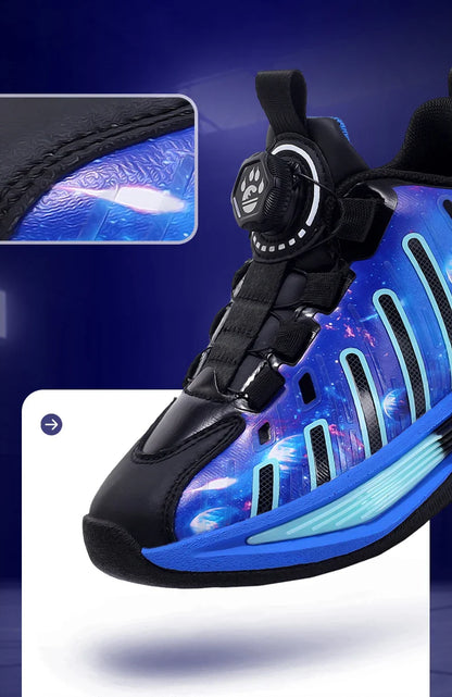 Children‘s Basketball Shoes Non-slip Breathable Basketball Training Sneakers Lace-up Boys Girls Sports Shoes Kids Athletic Shoes