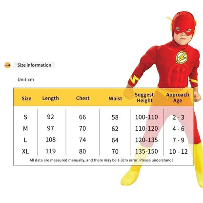 Children's Full Body Jumping Set Muscle Children's Set 2024 New Halloween Superhero Flash Role Playing Costume