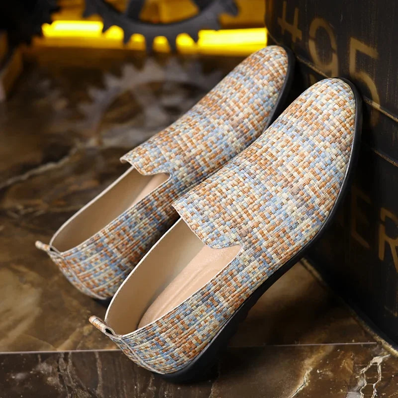 Men Loafers 2025 Design Leather Shoes Comfortable Slip-on Shoes for Men Soft Driving Moccasins Summer Casual Shoes