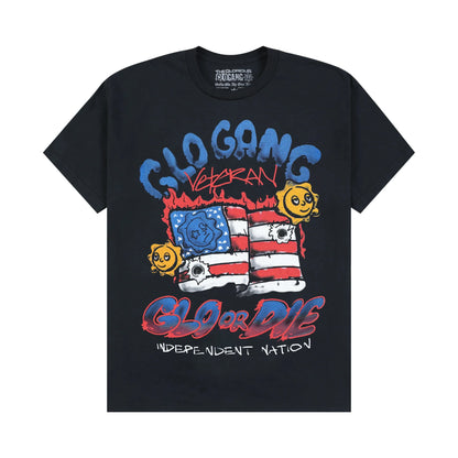 Glogang Men's Trendy Short-Sleeve T-Shirt Fashionable Street Style Harajuku Style Y2K Crew Neck Short-Sleeve Pure Cotton T-Shirt