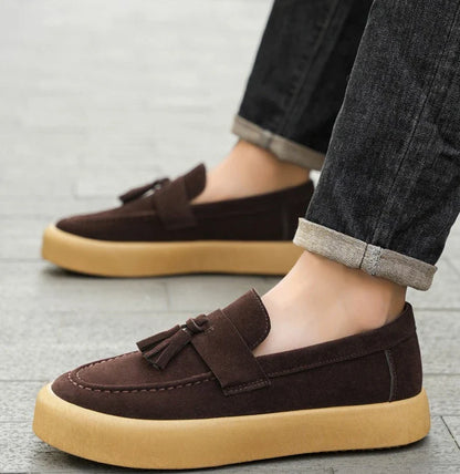 New autumn men's bean shoes British style loafers fashionable men's casual single shoes