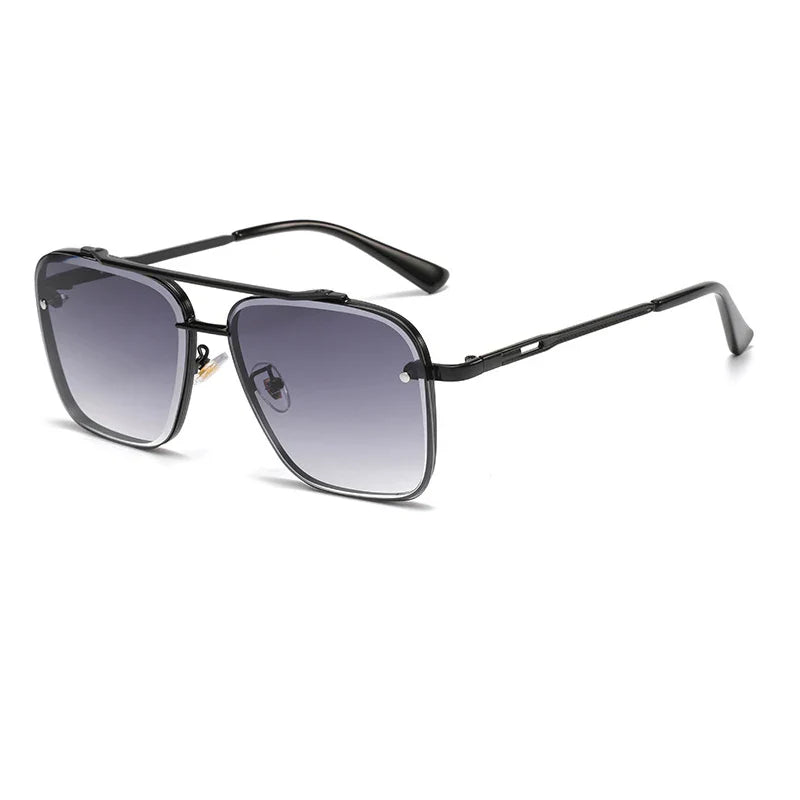 Sunglasses for Men Fashion Metal Big Frame Sun Glasses Brand Design