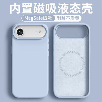Magnetic Case For iPhone 17 Pro Max 17 Ari MagSafe Liquid Silicone Comfortable Feel Built in Flocking Protect Cover