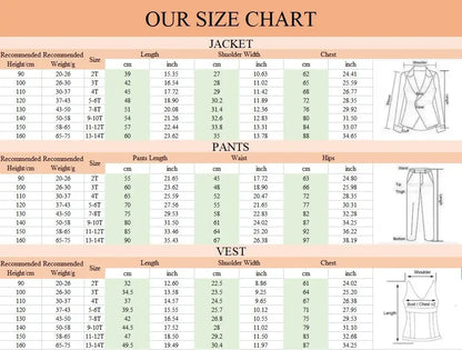 Fast Delivery Elegant Homecoming Boy Suit Set 4pcs Classic Flower Boy Suit Formal Party Boy Dress Jacket Vest Pants Bowtie