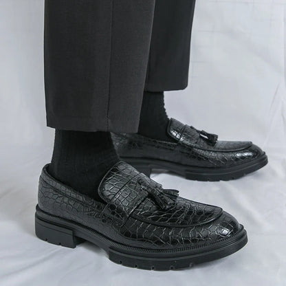 Formal Shoes For Men Fashion Casual Leather Loafers Male Slip On Business Leather Shoes Men's Dress Shoes Party Office Loafers