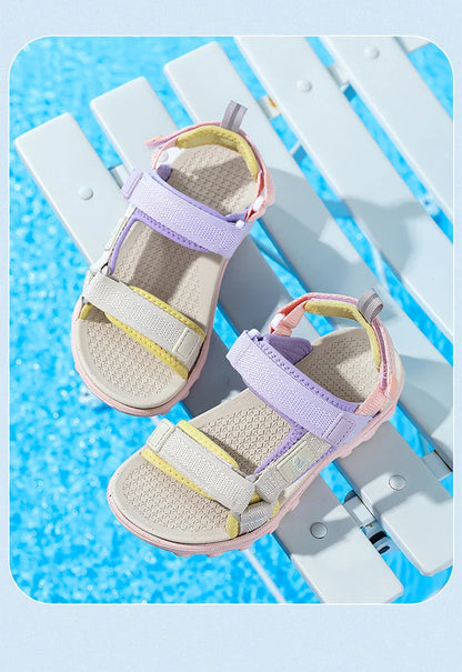 Kids Summer Sport Sandals Soft Sole Non-Slip Flat Beach Water Shoes Breathable Outdoor Walking Sandals for Boys&Girls