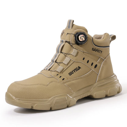 New Anti Smashing and Anti Puncture Men's and Women's Safety Shoes  Protective Boots  Wear-resistant Suede Shoes  Anti Scalding