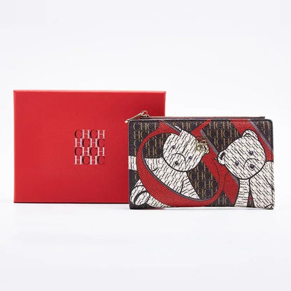 Exquisite Compact Portable High-quality Wallet High-end Feel Light Luxury Women's Cartoon Pattern Printed Wallet