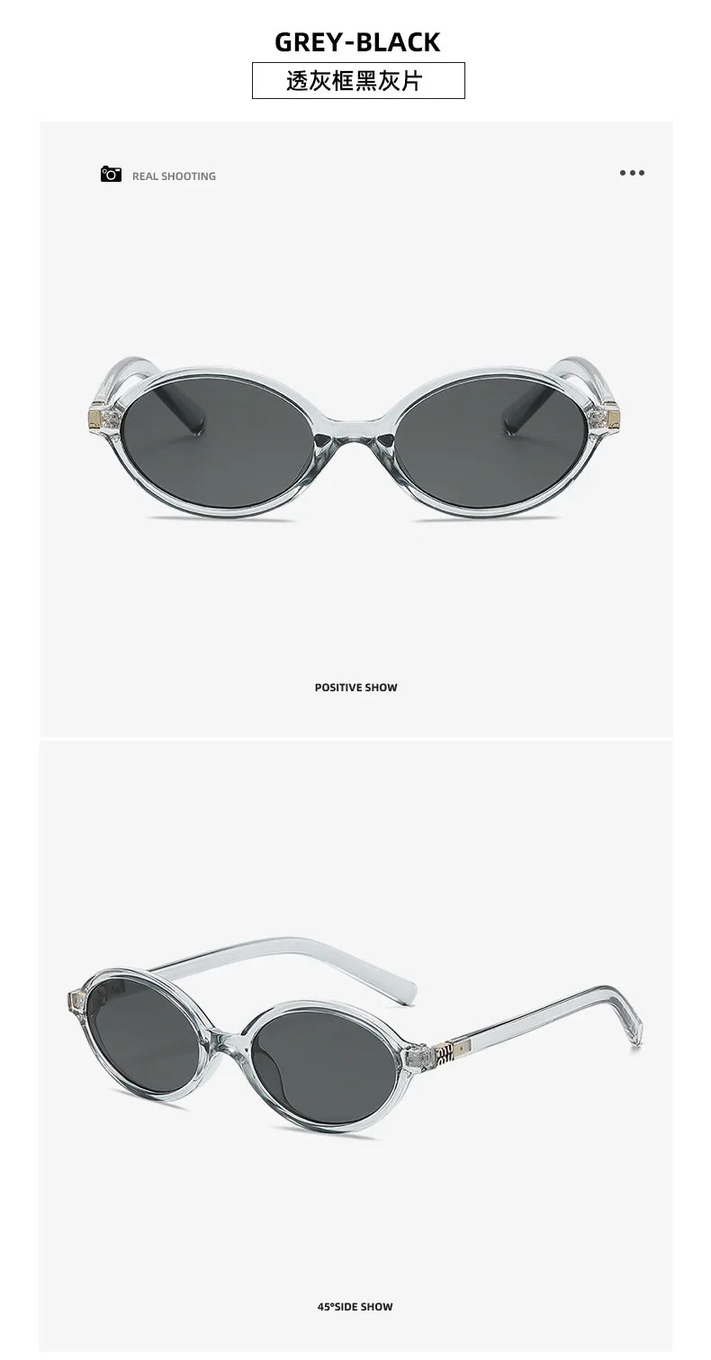 Designer UV400 Sunglasses Women Men New Trendy Oval Sun Glasses Ladies Vintage Small Round Gafas De Sol