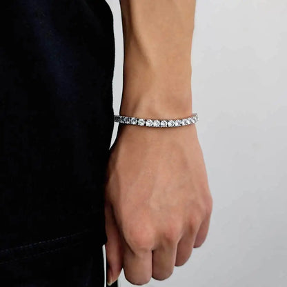 2-5mm Man Moissanite Tennis Bracelet S925 Sterling Silver for Women Full Lab Diamond sparkling Wedding Party Jewelry