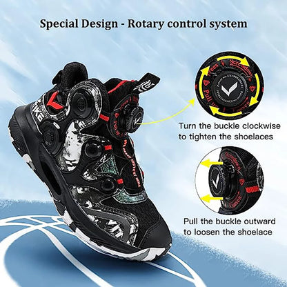 Kids Basketball Shoes Boys Air Cushion Sneakers Non-Slip Comfortable Outdoor Sports Shoes