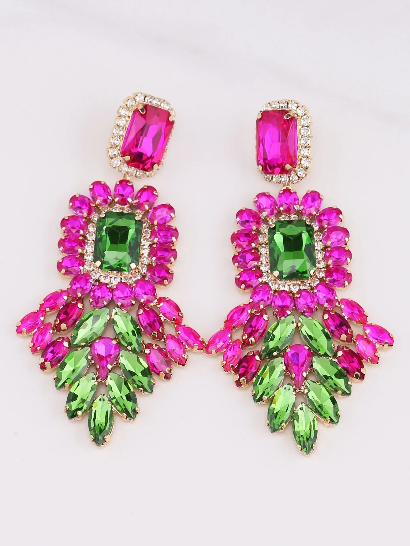 New Crystal Dangle Earrings For Women Rhinestone Earrings Weddings Ladies Party Fashion Jewelry Accessories Wholesale Gifts