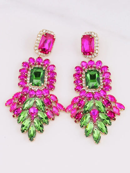 New Crystal Dangle Earrings For Women Rhinestone Earrings Weddings Ladies Party Fashion Jewelry Accessories Wholesale Gifts