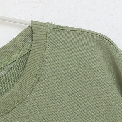 Embroidery Sweatshirt Women O Neck Pullover Tops Female Casual Loose Jumper Oversized Unisex Couple