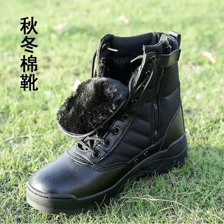 2026 New Winter Combat Boots Outdoor Wear-Resistant Hiking Men and Women Tactical Training Botas High Top Desert Shoes