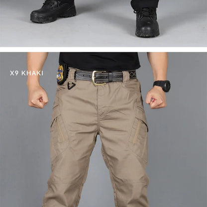 New Casual Tactical Pants Men Cargo Pants Multi Pockets Safari Style Trousers Waterproof Male Streetwear Hiking Plus Size S-6XL