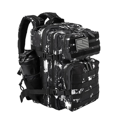 45L/35L/25L Tactical Backpack for Men and Women Waterproof Athlete Gym Outdoor Bag Travel Hiking Rucksack with Bottle Holder
