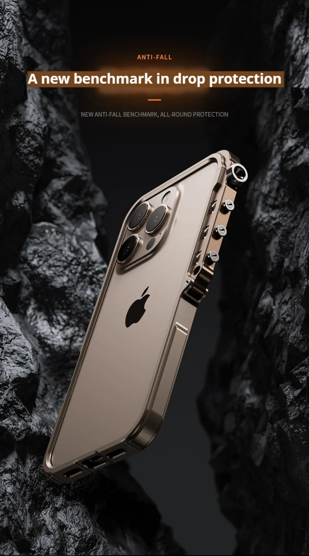 Cyberpunk Punk Mechanical Phone Frame Case For iPhone 17 Air 16 15 14 13 Pro Max Plus Aluminum Alloy Metal Shockproof Bumper