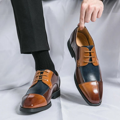 Trend Social Leather Shoes Men Classic Casual Business Leather Shoes Retro Men's Dress Shoes High Quality Office Wedding Leather