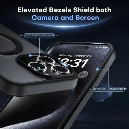 Magnetic Holder Armor Shockproof Wireless Charging Phone Case for iPhone 17 16 15 14 13 12 11 Pro Max 17 Air Cases Cover