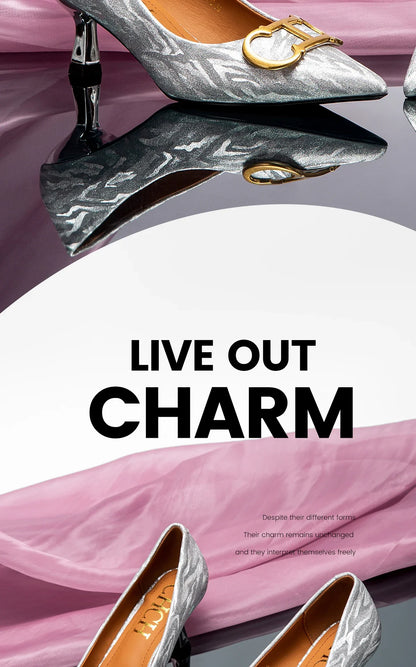 Popular Luxury Brand CHCH Women's Shoes High Heeled Leather Shoes Casual Shoes Medium Height Shoes Banquet Wedding Shoes