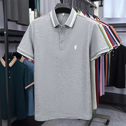 100% cotton luxury brand short sleeve polo shirt men new classic pony embroidery summer T-shirt high-end fashion casual Paul top