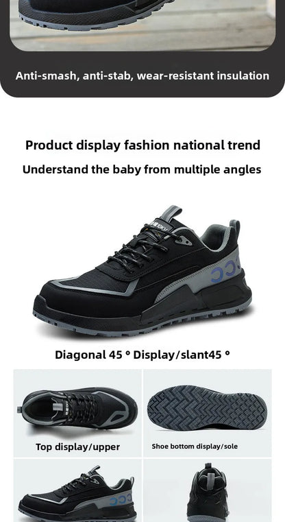 Labor Protection Shoes Men's Anti Smashing Anti Piercing Work Shoes Insulated 10KV Wear-resistant Electrical Shoes Safety Shoes