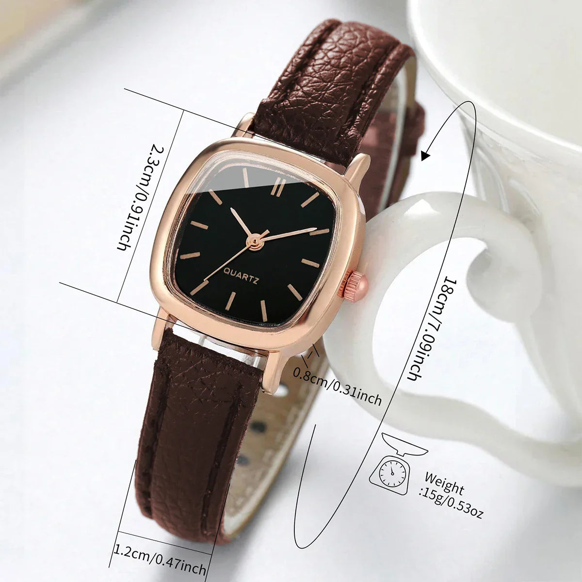 Fashion Small Dial Women Quartz Watch Ladies Simple Leather Band Wristwatches（Without Box）