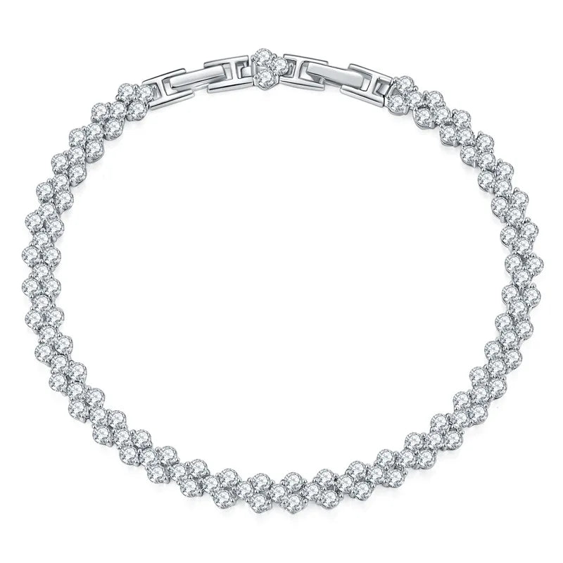 2.5mm 5.4cttw Full Moissanite Bracelet for Women S925 Sterling Silver luxury Full Diamond sparkling Wedding Jewelry