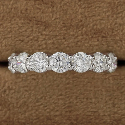 2/3/5mm Full Moissanite Eternity Ring for Women Engagement S925 Silver Rings Lab Diamond Wedding Band Classic Jewelry