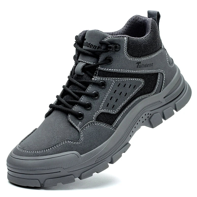 Safety Shoes Men With Steel Toe Cap Anti-smash Men Work Shoes Sneakers Light Puncture-Proof Indestructible Shoes Dropshipping