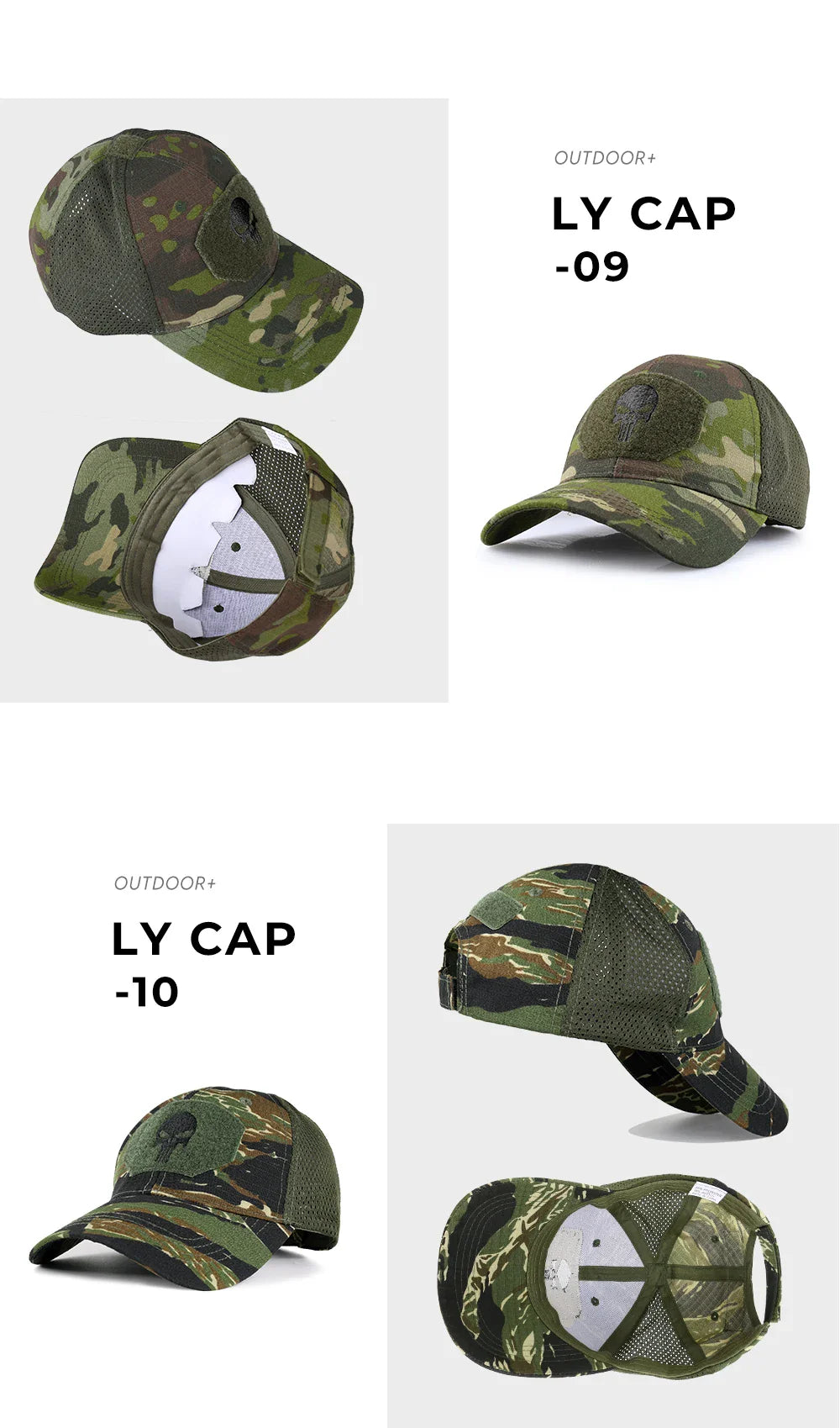 Outdoor Camouflage Adjustable Cap Mesh Tactical Skull Cap Army Airsoft Fishing