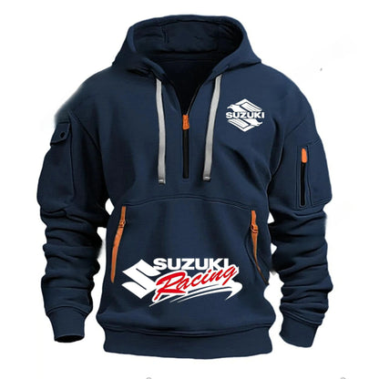 men's hoodies, hooded sweatshirts, outdoor-style streetwear, motorcycle clothing, high-quality, warm winter