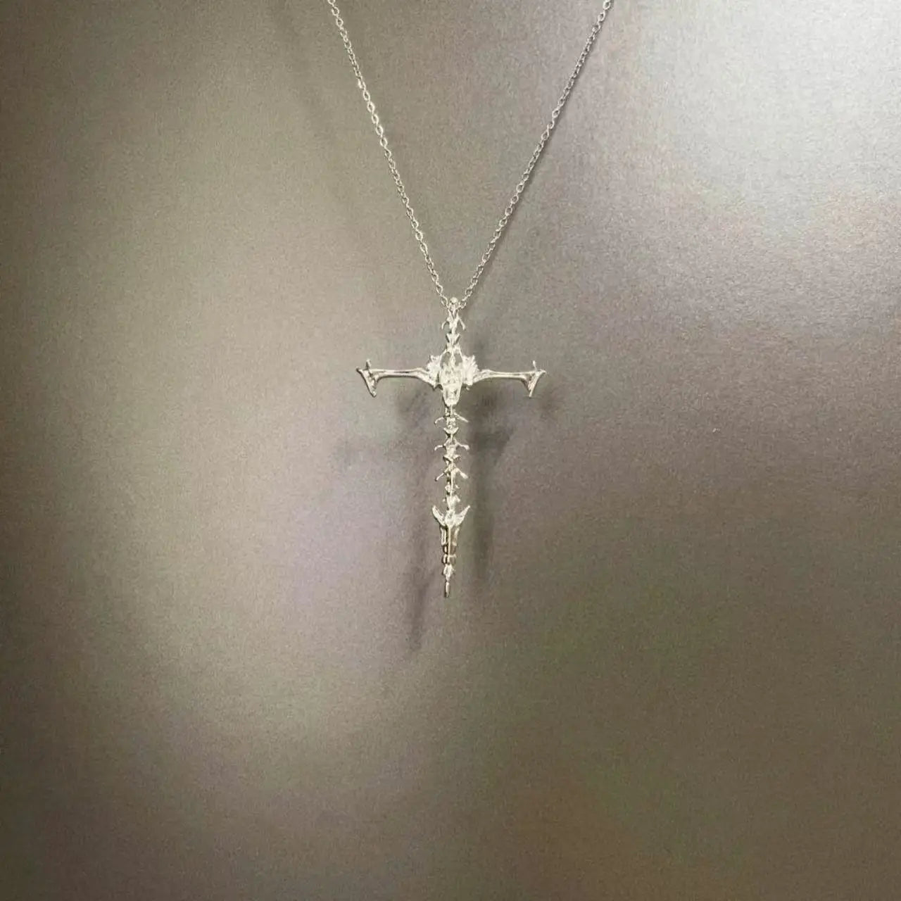 2025 Gothic Punk Cross Pendant Necklace For Women Men Vintage Unisex Silver Hip-Hop Chain Fashion Accessories