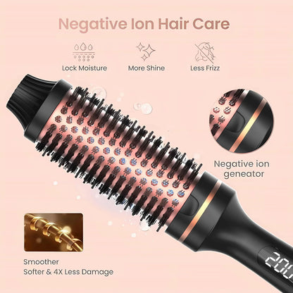 Thermal Brush Styling Comb Electric Fast Heating Anti Scald 3 in 1 Straightener Heated Brush Professional Hair Styling Brush