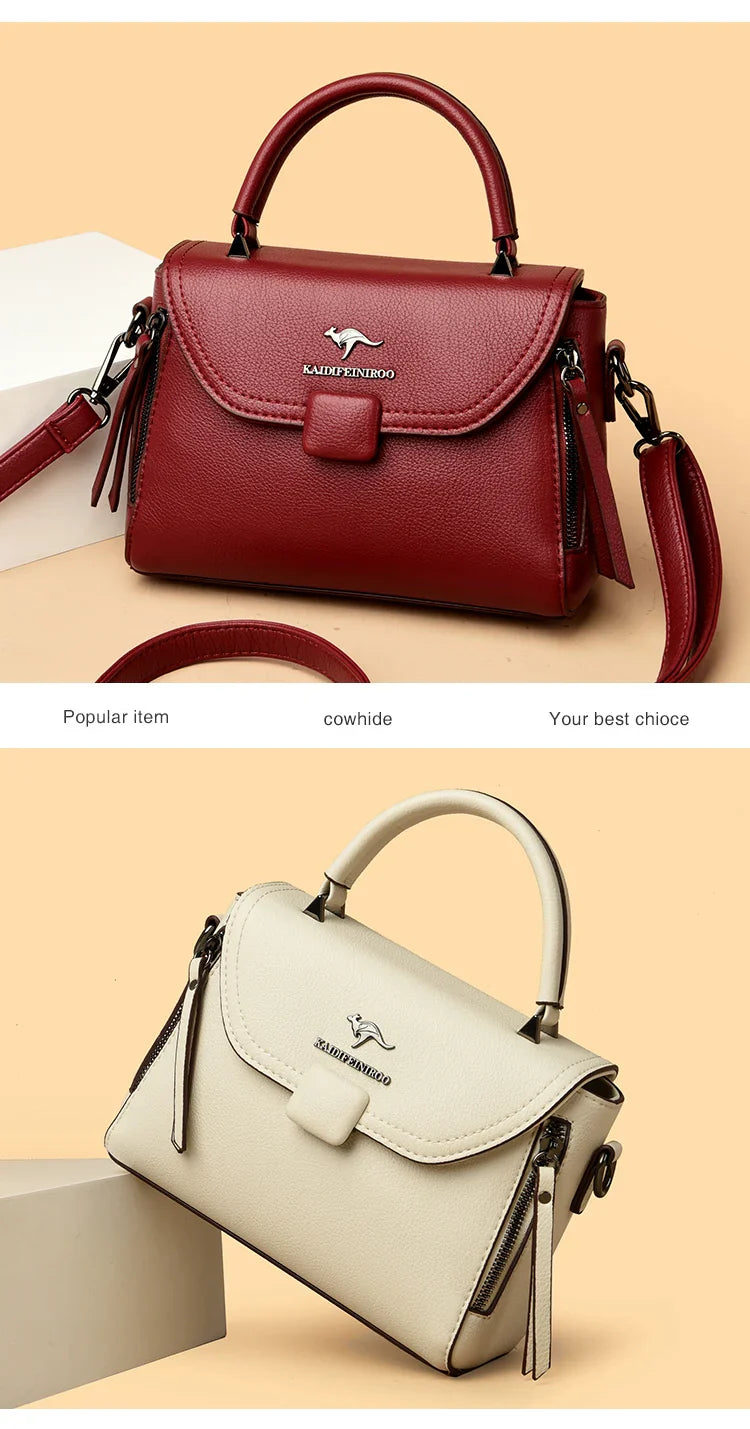 Authentic High Quality Soft Leather Luxury New Designer Fashion Casual Women's Shoulder Bag Handbag Crossbody Bags for Women2024
