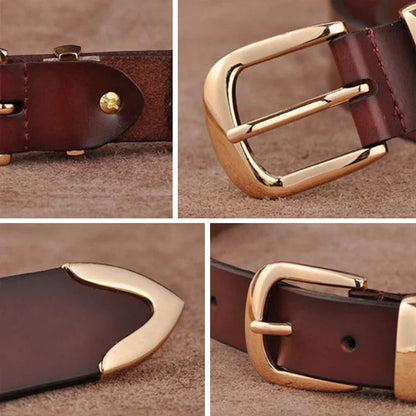 Women's Strap Casual All Match Women Brief Genuine Leather Belt Women Strap Pure Color Belts Top Quality Jeans Belt L27