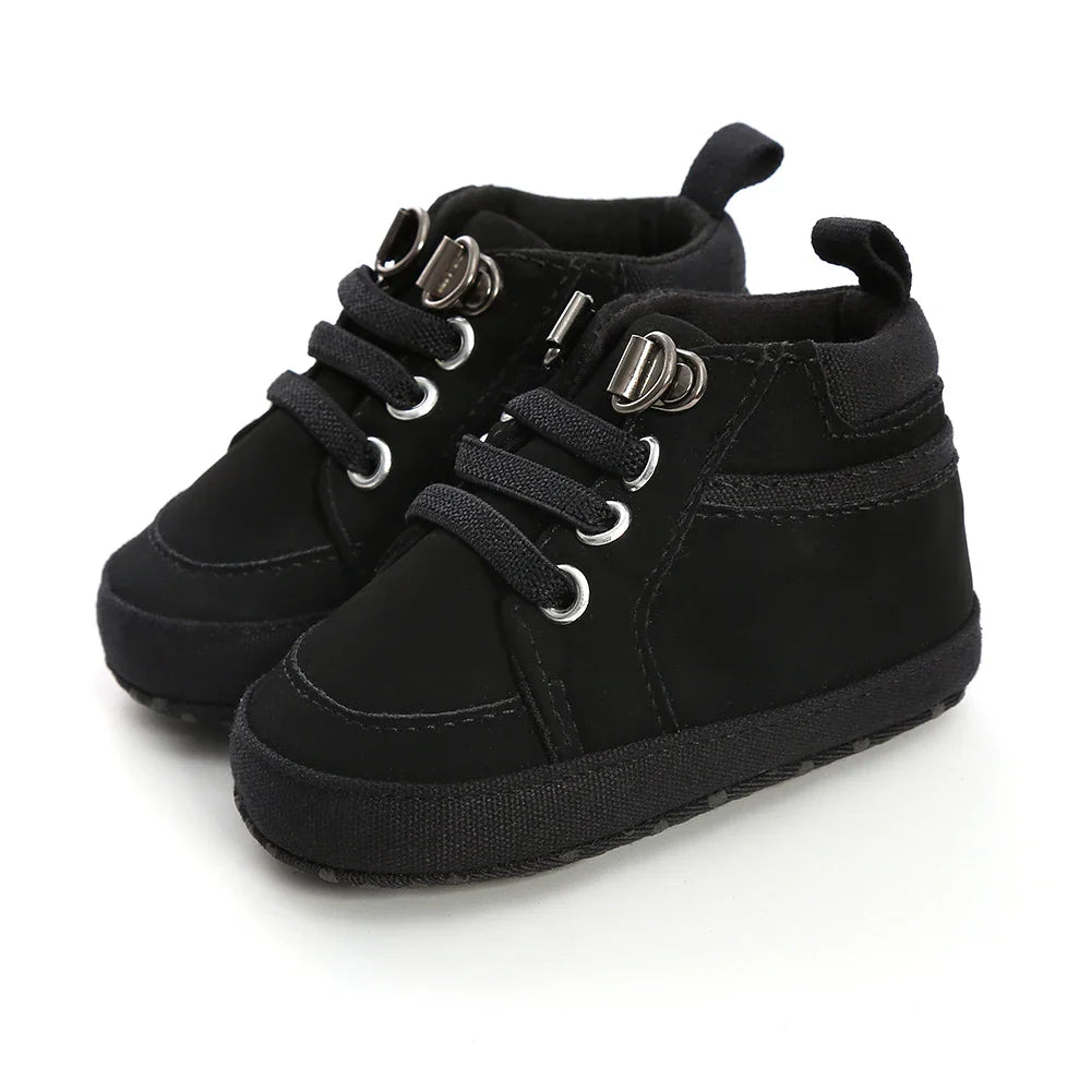 Baby Sneakers Infant Boys Girls Sports Shoes Toddler Casual Cotton Sole Anti-slip PU First Walkers Crawl Crib Basketball Shoes