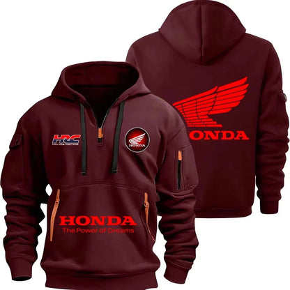 zipper hoodie outdoor sports enthusiasts 2025 new men and women fashion half zipper pocket spring and autumn hoodie