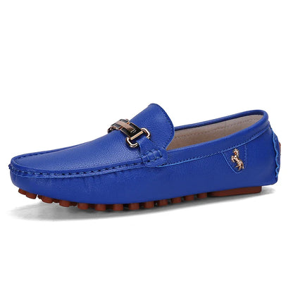Shoes Men Handmade PU Leather Loafer Casual Driving Flats Slip-on Shoes Luxury Comfy Moccasins White Loafers Shoes for Men