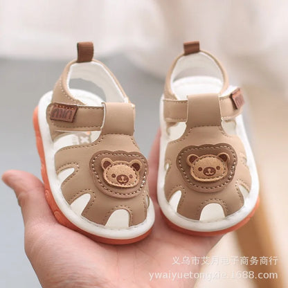New Summer Baby Whistle Sandals Children Infant Casual Walking Shoes Toddler Boys Girl Kids Anti-Slip Closed-Toe Cartoon Sandals