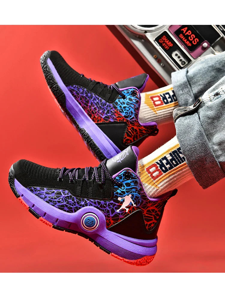 Kids Basketball Shoes Anti-slip High-Top Basketball Combat Boots Boys Girls Cushioned Trainers Children‘s Ankle Support Sneakers