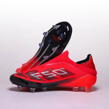 Pro Without-lace F50 Mens Soccer Shoes Boys Training Non-Slip Turf Soccer Cleats TF/FG Football Sneakers Chuteira Campo 35-45