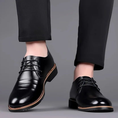 Mens Formal Business Oxford Shoes Classic Leather Dress Shoes for Wedding and Office