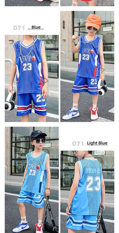 Children Team Training Uniform Kids Basketball Jersey Quick-drying Boy and Girls Comfortable Shirt  Child Sportswear Tracksuits