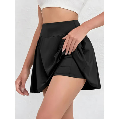 Ladies Skirt Summer Simple Solid Colour Half Skirt High Waist High Elasticity Suitable For Sports Shopping Dating